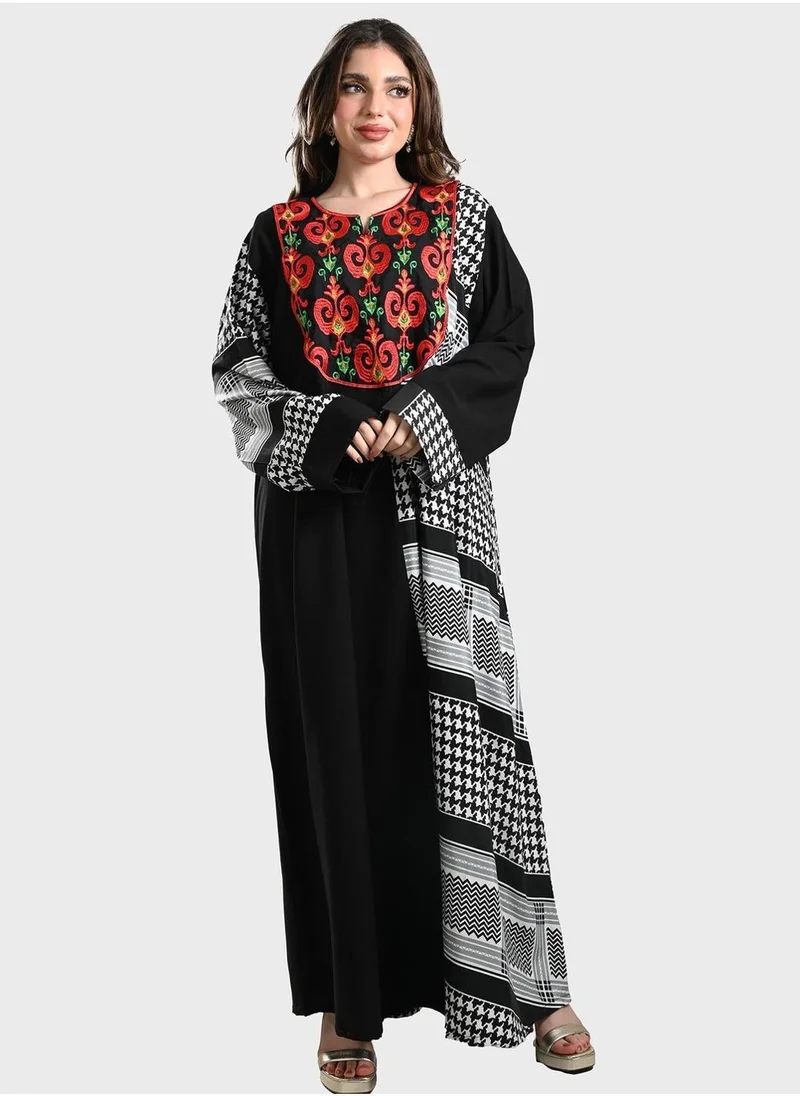 TOP TATO Printed Jalabiya