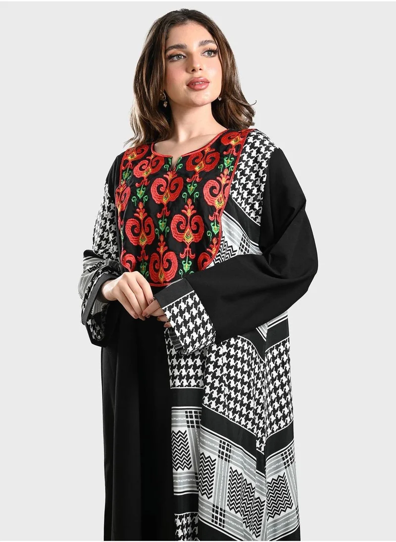 توب تاتو Printed Jalabiya