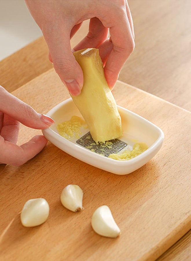 Sweet Life Cheese Grater Lemon Zester Vegetable Grater Ginger Grater Cheese Shredder Stainless Steel Grater Parmesan Cheese Lemon, Garlic, Nutmeg, Chocolate, Fruits, Vegetables (White) - Image 4