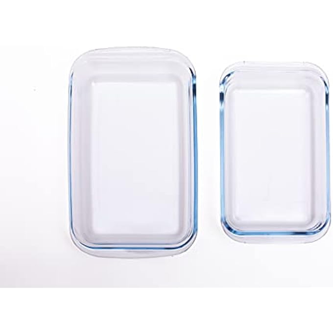 TALIONA Rectangle 2 Piece Glass Baking Dish Set  1  16 Liter Clear Borosilicate Glass Tl2213524 - Image 3