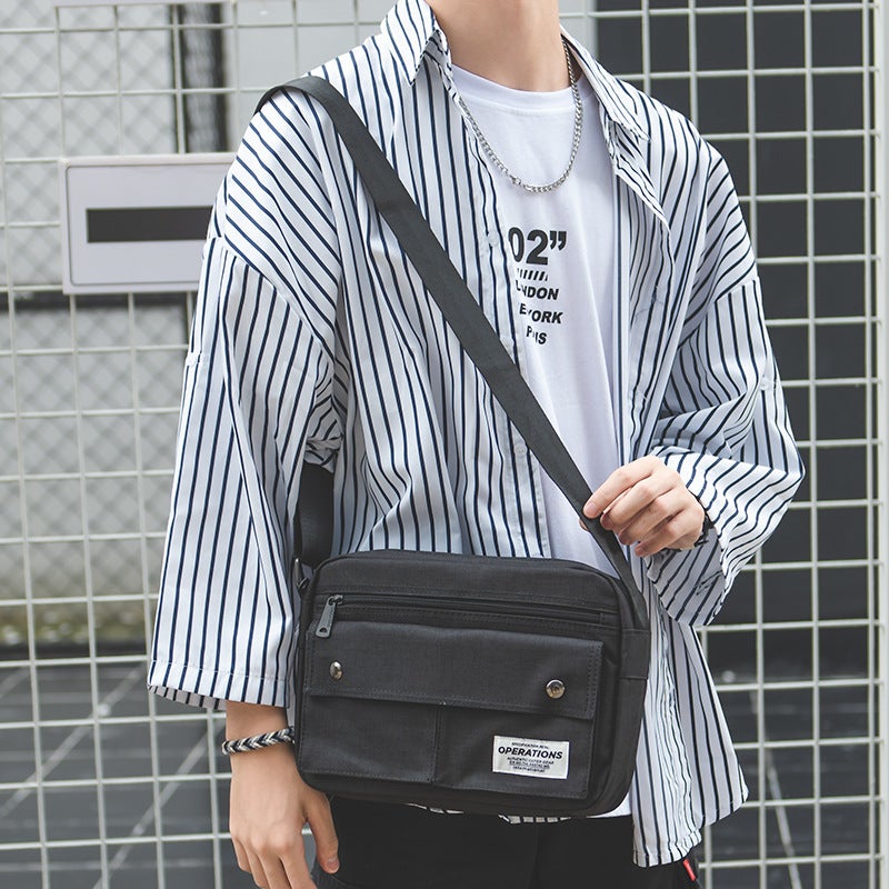 Trend Shoulder Bag Simple Casual Crossbody Bag Fashionable Street Crossbody Bag Men'S Personalized Messenger Bag Ipad Bag - Image 1