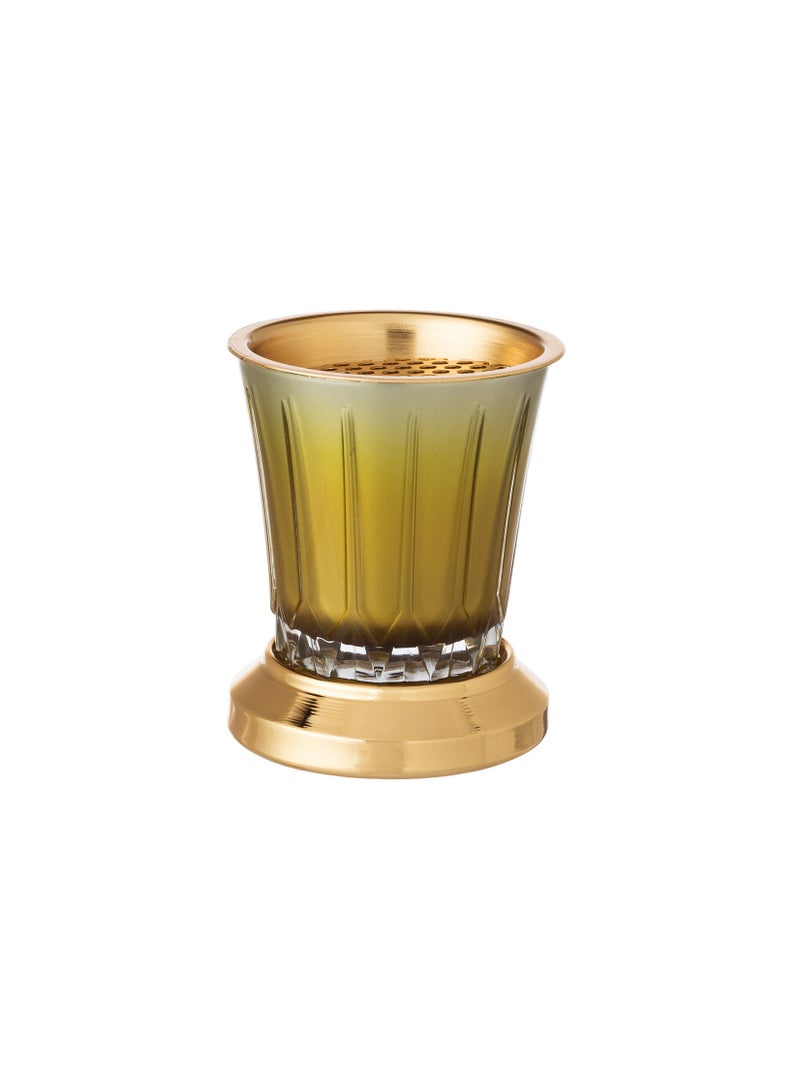 byblos Honey Gold Short Crystal Incense Burner - Image 1