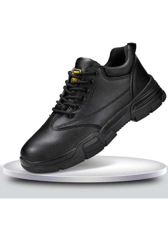 NIBEMINENT Men's Safety Shoes Steel Toe Safety Shoes Waterproof Men's Boots Wear-resistant Anti Smashing Working Shoes with Protection - Image 1