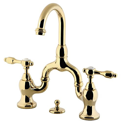 Kingston Brass KS7992TAL Tudor Bridge Bathroom Faucet Polished Brass 1175 x 8 x 213 - Image 1