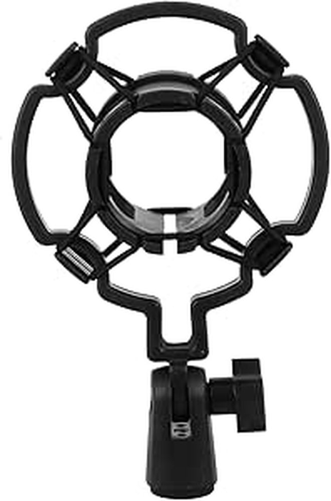 حامل مقاوم للصدمات احترافي أسود اللون للميكروفونات المكثفة - Image 1