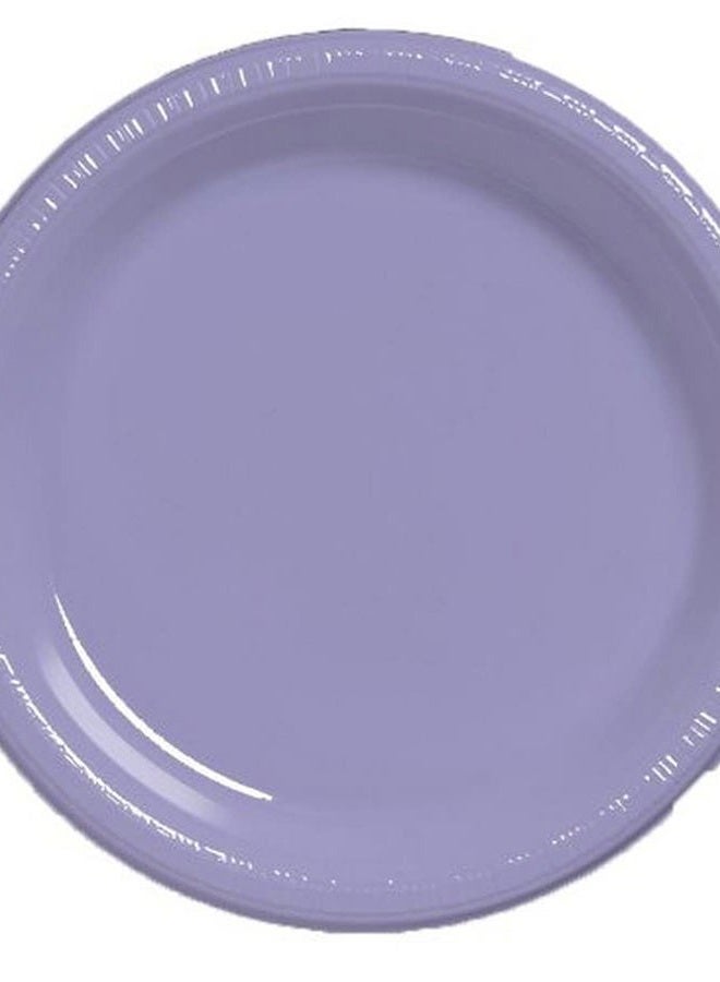 Touch of Color 20 Count Plastic Lunch Plates, Luscious Lavender