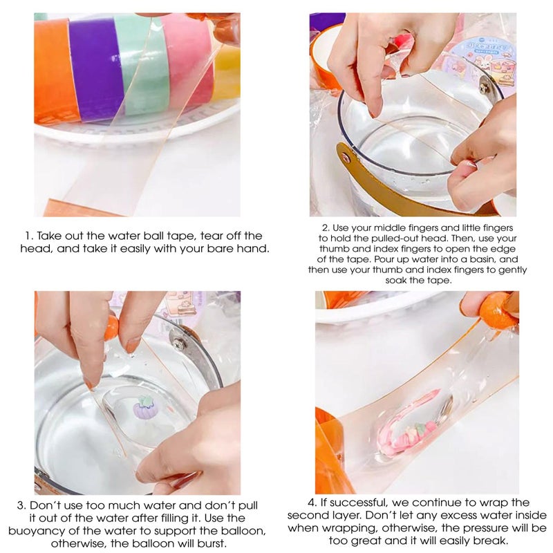 Marsrut 12PCS Colored Sticky Ball Tape Handmade, Tapes Roll Tape DIY Crafts, Educational Sensory Toy Funny DIY Toy Making, Candy Color Decompression Rolling Adhesive, Viral Colorful (3.4 x 1.9) - Image 5