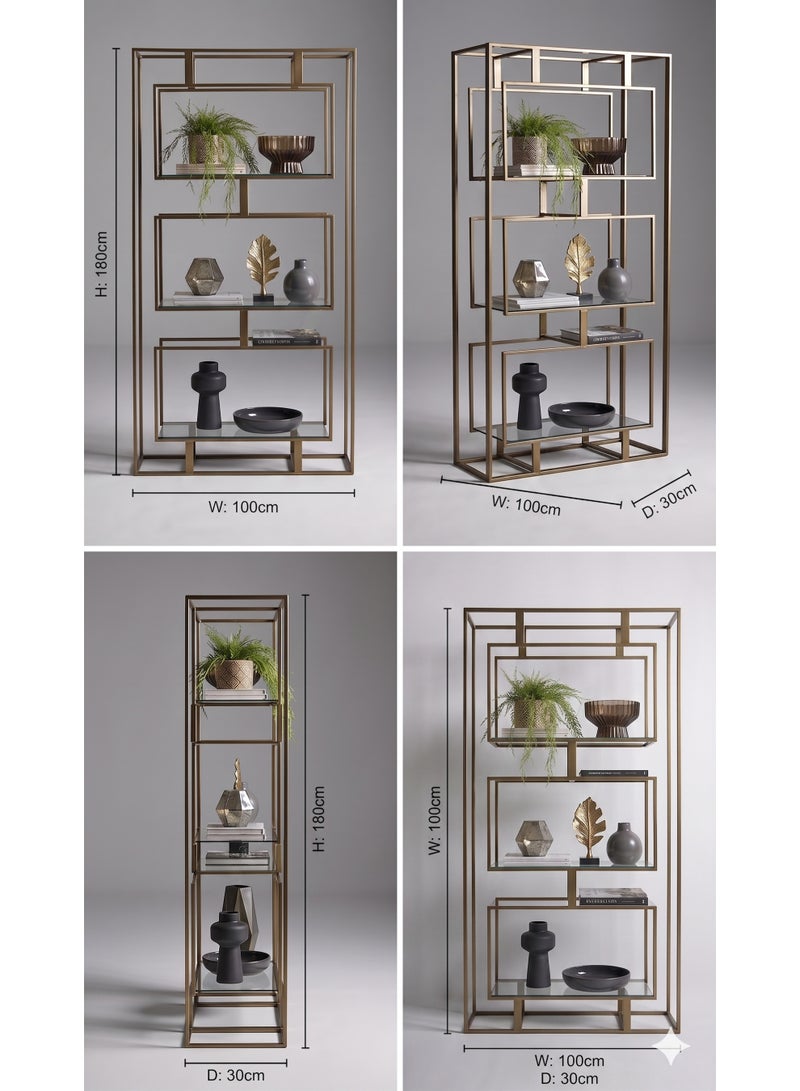 Mobellya Virex Gold Display Unit Gold Metal - Image 3