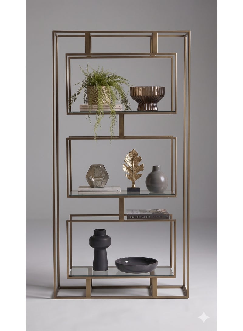 Mobellya Virex Gold Display Unit Gold Metal - Image 2