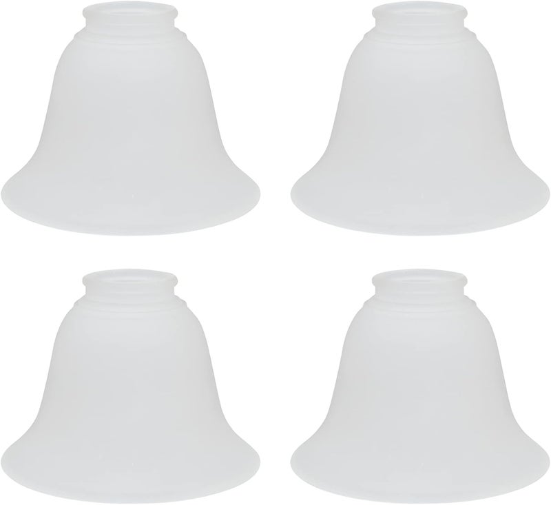 Aspen Creative 23023-4A Transitional Frosted Bell Shape Ceiling Fan Glass Shade.2-1/8"Fitter.Size:6"D x 4-1/2"H.4Pcs/Pack - Image 1