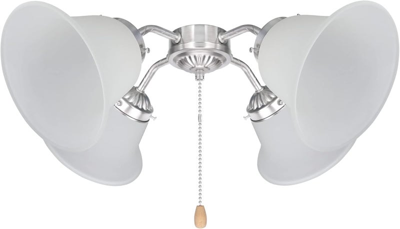 Aspen Creative 23023-4A Transitional Frosted Bell Shape Ceiling Fan Glass Shade.2-1/8"Fitter.Size:6"D x 4-1/2"H.4Pcs/Pack - Image 3