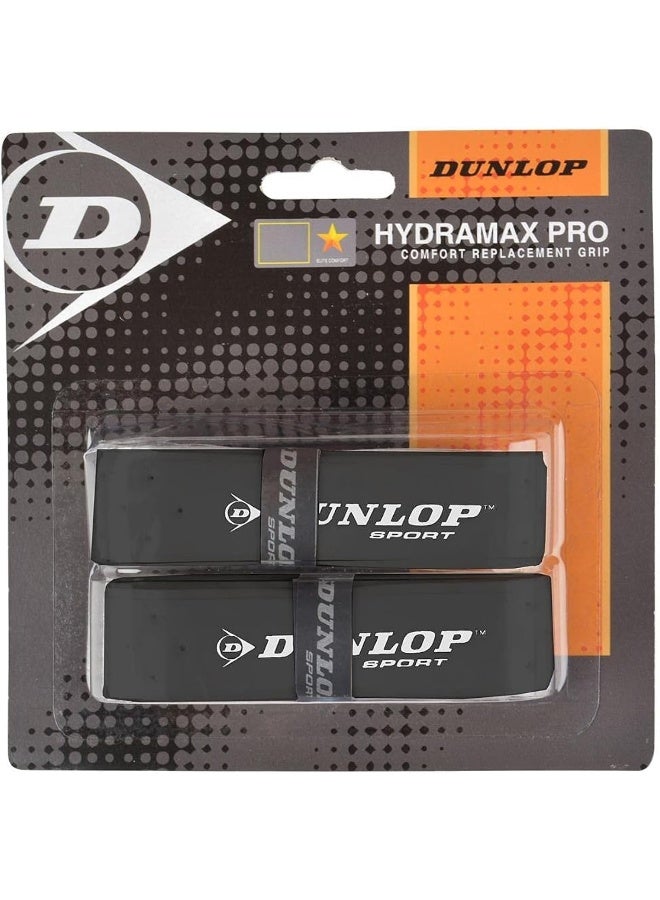 حقيبة ترطيب Dunlop HydraMax Pro - خزان TPU سعة 3 لترات (أسود) - عبوة من قطعتين - مقابض اسكواش ممتازة للأداء والمتانة والاستخدام اليومي