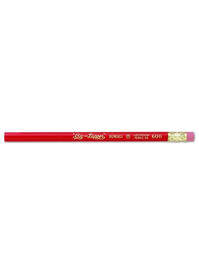 J.R. Moon Pencil Jrm600T "Big-Dipper" Pencils With Eraser, 1.4" Height, 3" Wide, 8.3" Length (12 Count) 