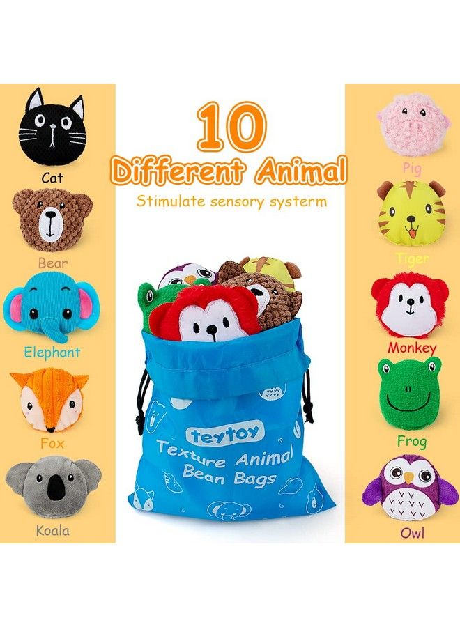 teytoy Sensory Bean Bag For Kids 10 Pack Texture Sensory Beanbags Sensory Toys For Autism Animal Sensory Bean Bags With Storage Bag Sensory Toys For Preschoolers Fine Motor & Sensory Play For Boys And Girls - Image 3