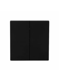 Donmarco Sleek 2 Gang 1 Way Momentary Switch – Ultra Thin Premium Plastic Material, Modern & Durable, Fire-Resistant Electric Switch, 15-Year Warranty, Wall Switch for Home and Office (Matt Black)  - Image 1