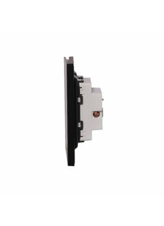 Donmarco Sleek 2 Gang 1 Way Momentary Switch – Ultra Thin Premium Plastic Material, Modern & Durable, Fire-Resistant Electric Switch, 15-Year Warranty, Wall Switch for Home and Office (Matt Black)  - Image 4