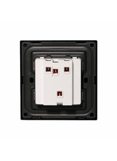Donmarco Sleek 2 Gang 1 Way Momentary Switch – Ultra Thin Premium Plastic Material, Modern & Durable, Fire-Resistant Electric Switch, 15-Year Warranty, Wall Switch for Home and Office (Matt Black)  - Image 3