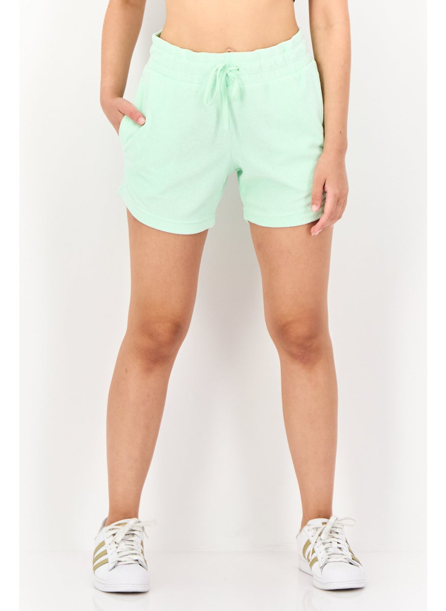 PUMA Women Sportswear Fit Embroidered Logo Pull-On Short, Lime  - Image 1