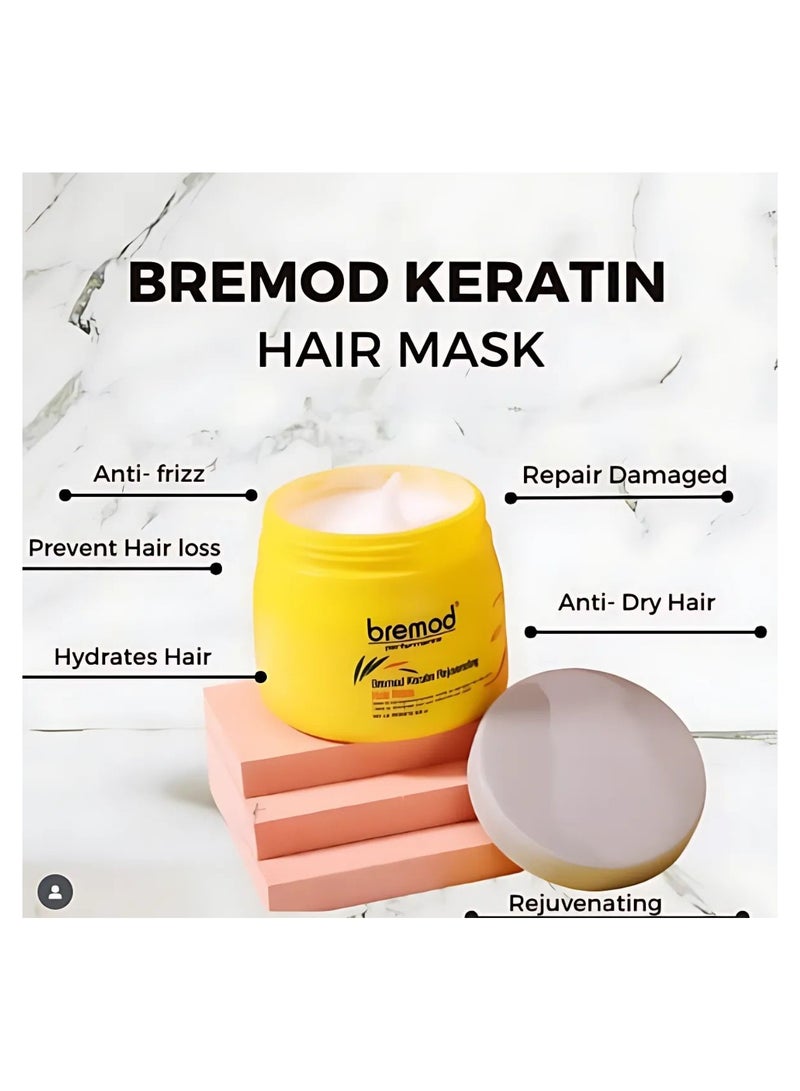 BREMOD Performance keratin Rejuvenating Hair Mask 500ml - Image 3