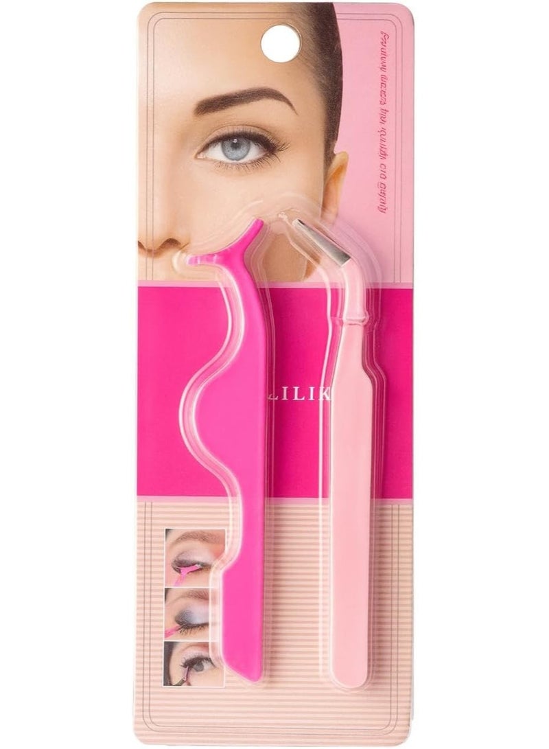 مجموعة ملقط تثبيت الرموش ومكبس الرموش - متعددة الألوان - Image 1