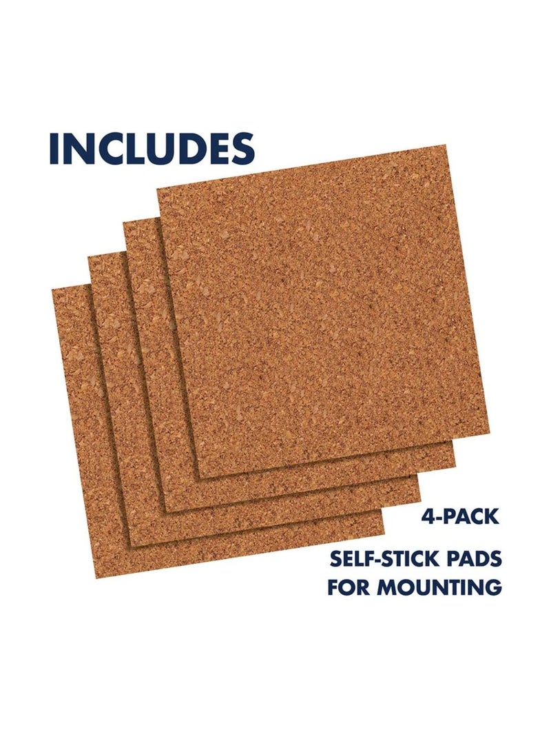 4 Pcs Self Adhesive 30cm Felt Bulletin Boards for Photos Memos Wall Decor with Push Pins - Image 4