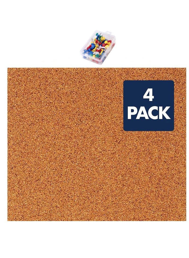 4 Pcs Self Adhesive 30cm Felt Bulletin Boards for Photos Memos Wall Decor with Push Pins - Image 2