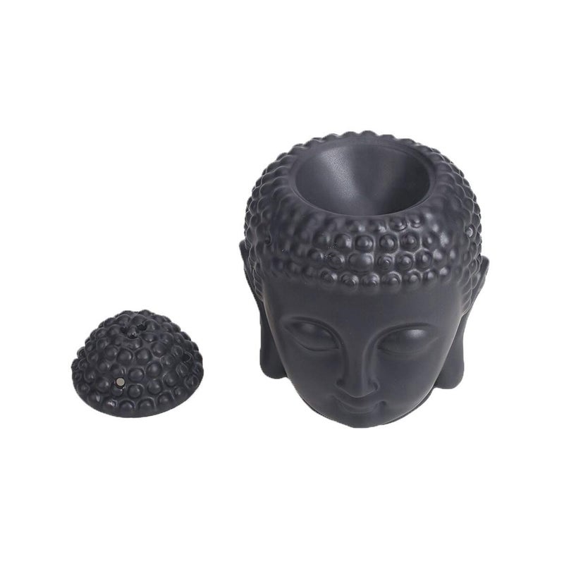 Aatiutik Aatiutik Ceramic Black Tlight Buddha Aroma Diffuser Night Lamp Light with 2 Sandalwood Aroma Oil 10ml Each for Home Office Hotel Spa - Image 5