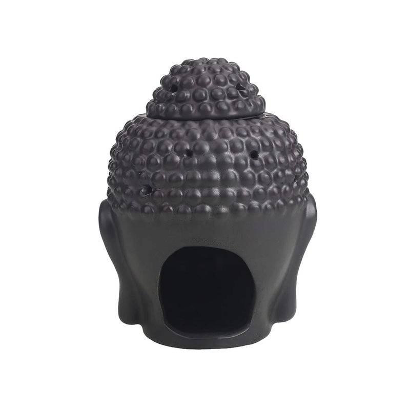 Aatiutik Aatiutik Ceramic Black Tlight Buddha Aroma Diffuser Night Lamp Light with 2 Sandalwood Aroma Oil 10ml Each for Home Office Hotel Spa - Image 4