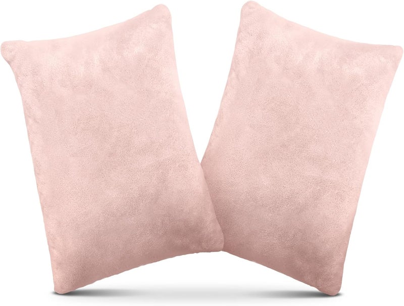 1 MIDDLE ONE 2 Pack Small Pillow, Memory Foam Mini Pillow 11 X 7 Inches for Travel, Sleeping, Nap and Neck, Knee, Lumbar Support, Tiny Cushion for Pet, Dogs (Light Pink) - Image 1