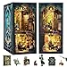 CUTEBEE Book Nook Kit DIY Booknook Miniature House Tiny House 3D Wooden Puzzle Dollhouse Kit for Adults and Teens Bookshelf Insert Decor DIY Craft Gift Model Build - Image 3
