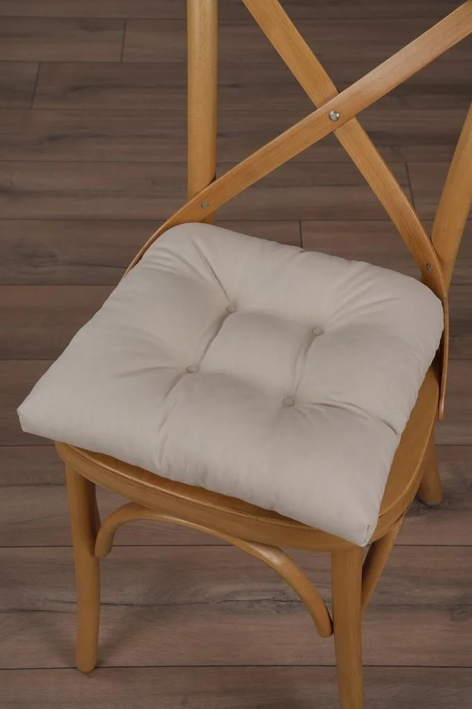 Altın Pamuk Gold Cotton Gold Pamuk Gold Fluffy BEIGE Chair Cushion Special Stitched Laced 40X40CM