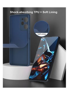 ماركة غير محددة متوافق مع حافظة هاتف Xiaomi Poco X5 Pro 5G من السيليكون السائل، حافظة هاتف Mi Poco X5 Pro ناعمة الملمس من السيليكون غطاء رفيع مقاوم للصدمات أزرق  - Image 3