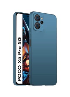 ماركة غير محددة متوافق مع حافظة هاتف Xiaomi Poco X5 Pro 5G من السيليكون السائل، حافظة هاتف Mi Poco X5 Pro ناعمة الملمس من السيليكون غطاء رفيع مقاوم للصدمات أزرق  - Image 1