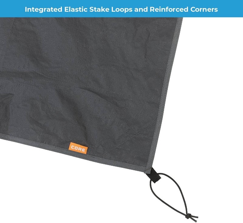 Core Outdoor Tent Footprints | Perfect Tarp Camping Accessories for Easy Camp Setup (6 Person Tents - 11' x 9') - Image 4