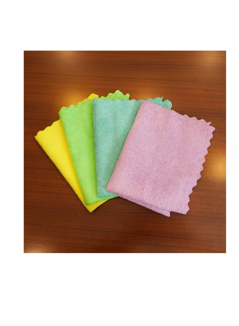 Royalford Royalbright 4-Piece Microfiber Cleaning Towels- RF11075| Powerful and High-Density Microfiber Cloth for Easy and Efficient Cleaning  - Image 1