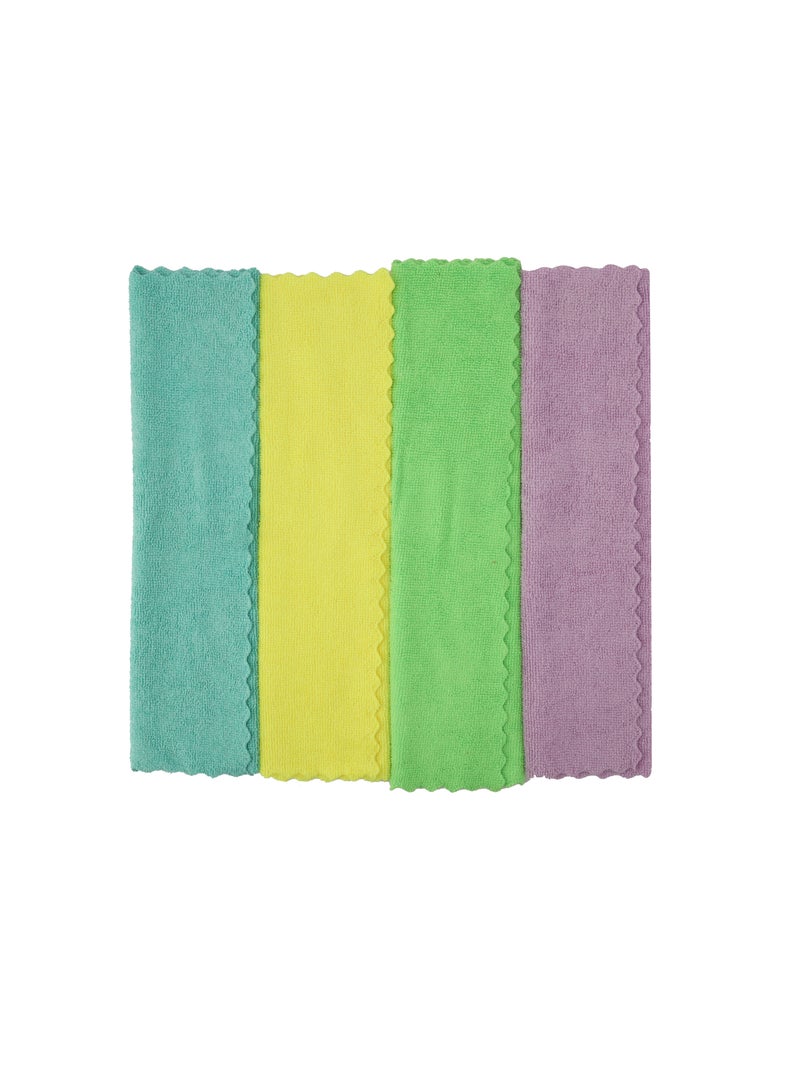 Royalford Royalbright 4-Piece Microfiber Cleaning Towels- RF11075| Powerful and High-Density Microfiber Cloth for Easy and Efficient Cleaning  - Image 2