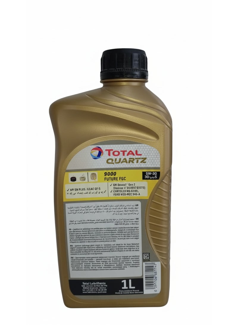 توتال زيت محرك توتال كوارتز 9000 5W-30 الاصطناعي بالكامل، سعة 1 لتر - زيت محرك عالي الأداء - Image 2