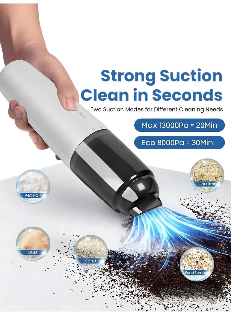 Mini Cordless Handheld Vacuum Cleaner, Portable Rechargeable Car & Desktop Vacuum with HEPA Filter, Lightweight Compact Design for Home, Office & Vehicle - Image 2