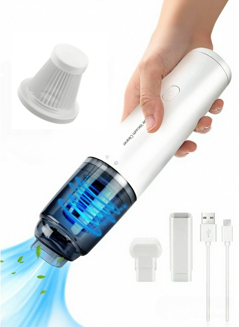 Mini Cordless Handheld Vacuum Cleaner, Portable Rechargeable Car & Desktop Vacuum with HEPA Filter, Lightweight Compact Design for Home, Office & Vehicle - Image 1