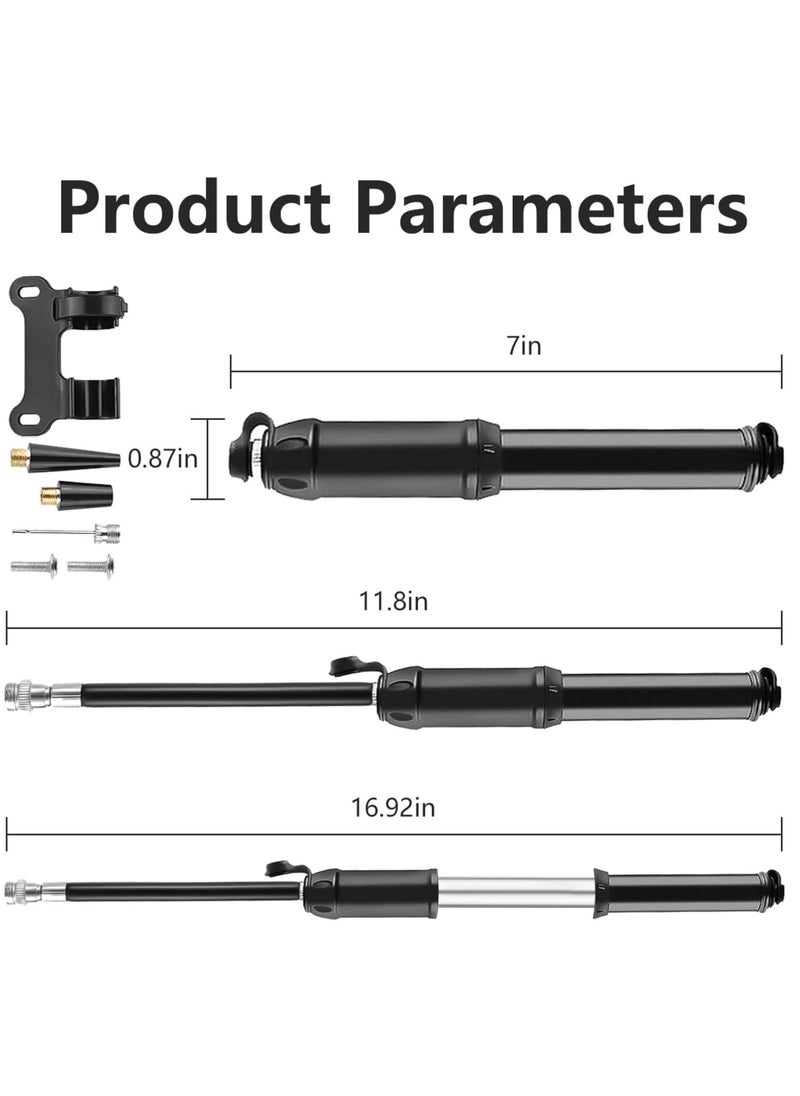 Oasisgalore Small Bike Hand Pump for Road and Mountain Bikes, Bicycle Air Pump Bike Tire Pumps  - Image 2