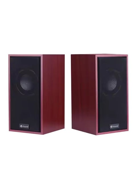 سماعات متعددة الوسائط T-002A USB 2.0، تصميم أنيق وجودة صوت عالية، طاقة 3 واط × 2