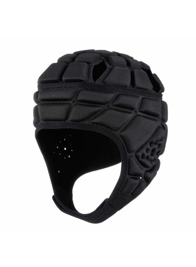 Surlim Rugby Helmet Headguard Headgear for Soccer Scrum Cap Soft Protective Helmet for Kids Youth Black Small - Image 1