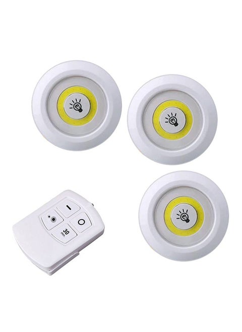 3 COB Wall Lamp With Remote Control Yellow/White 28 x 3cm