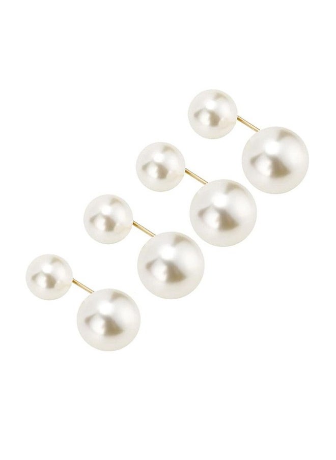 Muyixin 4Peices Brooch Tightening Waistband Faux Pearl Pin Buckles Clothes Waist Pin  - Image 1