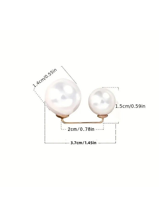 Muyixin 4Peices Brooch Tightening Waistband Faux Pearl Pin Buckles Clothes Waist Pin  - Image 2