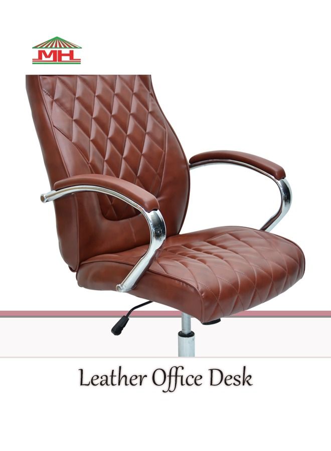 Multi Home Furniture Ergonomic Office Chair Computer Desk Chair PU Material Steel Structure Smooth Lumbar Support MH-515-BROWN Adjustable - Image 3