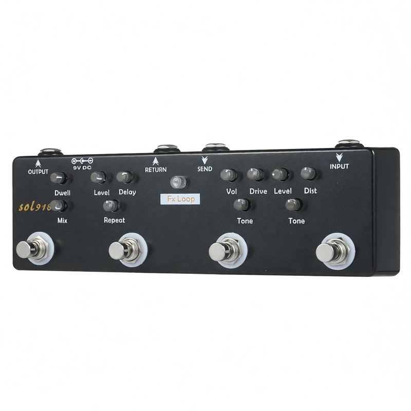 MOSKY Audio SOL918 5-in-1 Multi Effect Pedal Combined Effect Guitar Pedal True Bypass Multi-in-one Combined Effect Device Reverb Delay FX Loop Overdrive Distortion for Guitar Bass Electro-acoustic Products - Image 4