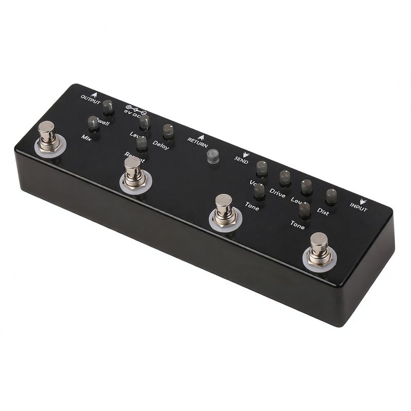 MOSKY Audio SOL918 5-in-1 Multi Effect Pedal Combined Effect Guitar Pedal True Bypass Multi-in-one Combined Effect Device Reverb Delay FX Loop Overdrive Distortion for Guitar Bass Electro-acoustic Products - Image 1