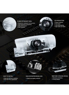 RATSAW 4 Pack LED Car Door Logo Light Projector Welcome Laser 3D Logo Door Lights White LED Projector Lamps for RX ES LS LX IS GS RC UX Series Lexus Door Light Replacement  - Image 3