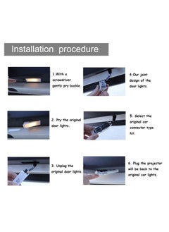 RATSAW 4 Pack LED Car Door Logo Light Projector Welcome Laser 3D Logo Door Lights White LED Projector Lamps for RX ES LS LX IS GS RC UX Series Lexus Door Light Replacement  - Image 4